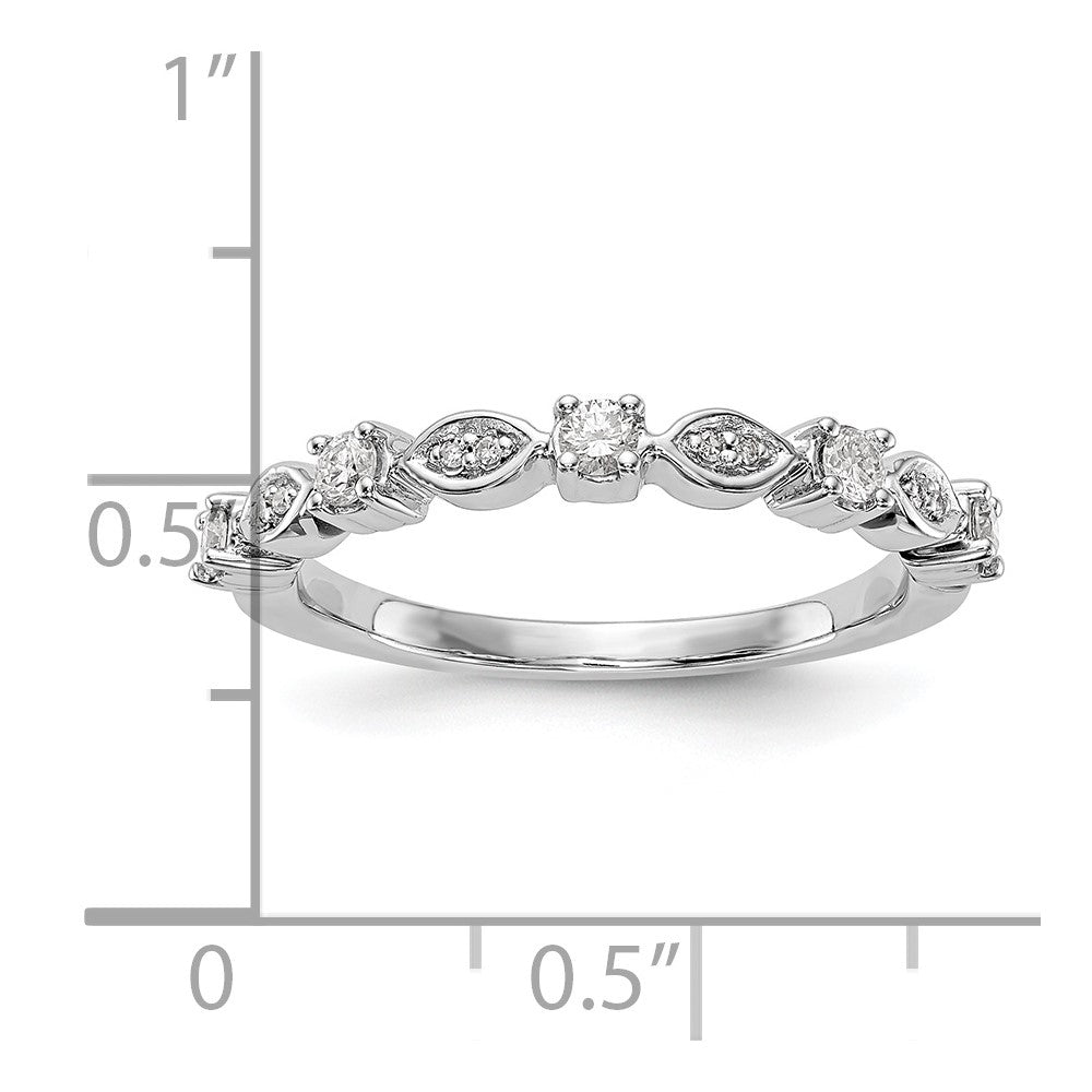 14K Weißgold Ehering mit natürlichen Diamanten