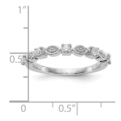14K Weißgold Ehering mit natürlichen Diamanten