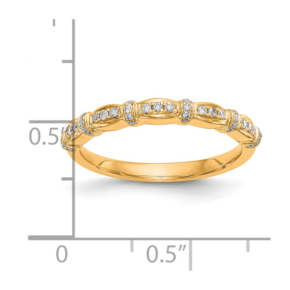 14K Gelbgold Ehering mit echten Diamanten