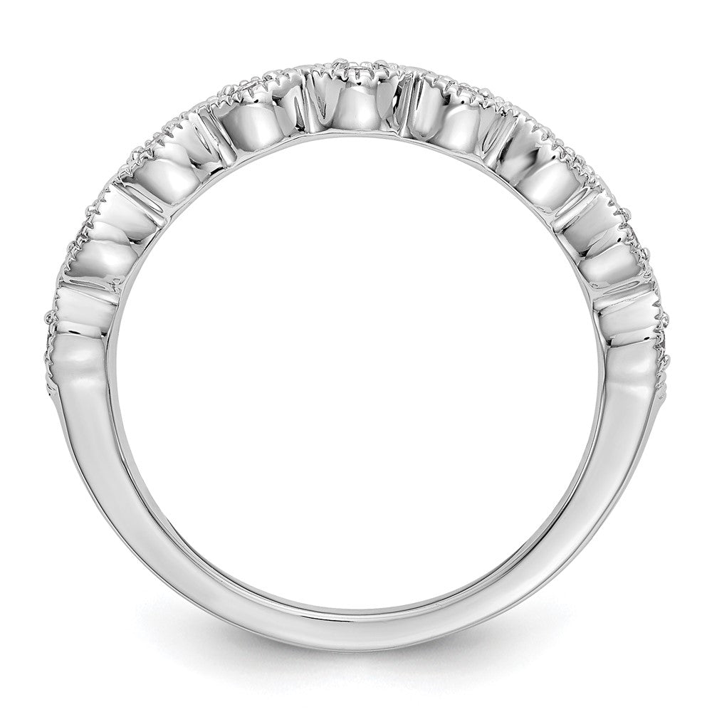14K Weißgold Ring mit 0,10 ct. im Labor gezüchteten Diamanten, VS/SI+ G+