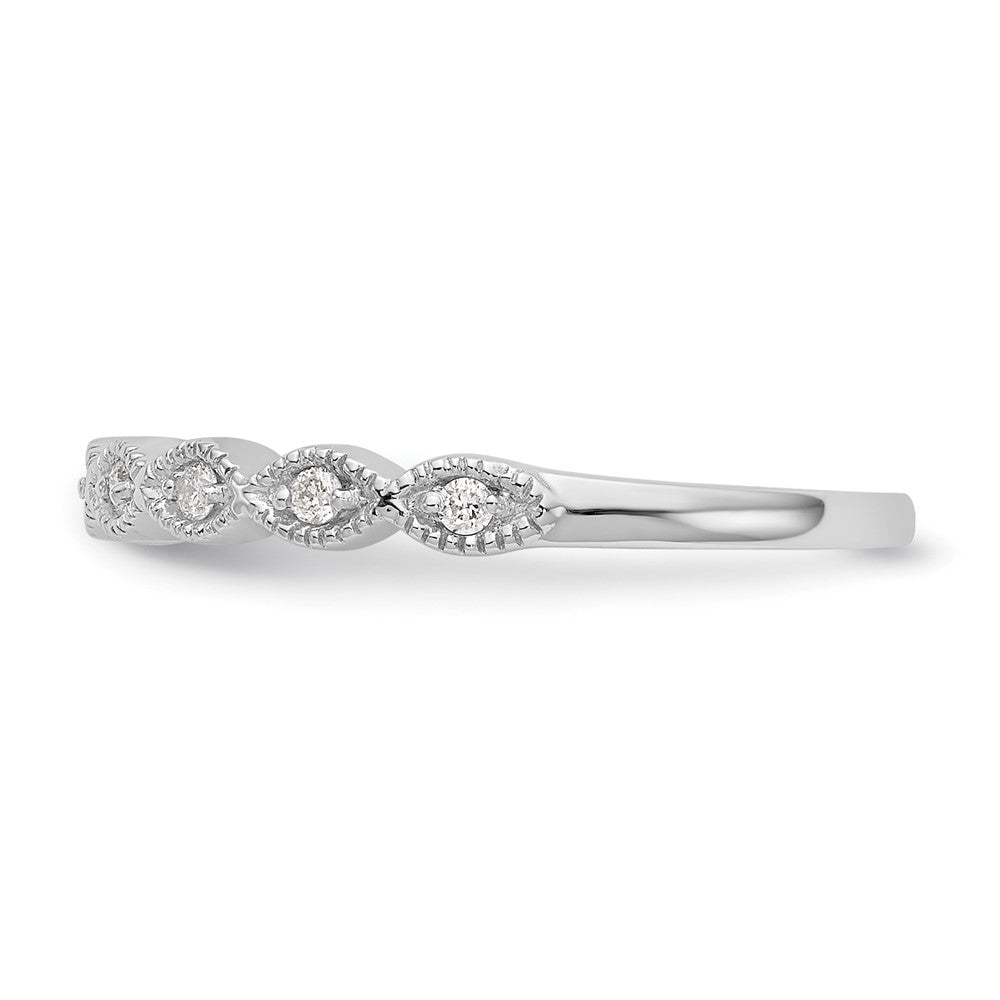14K Weißgold Ring mit 0,10 ct. im Labor gezüchteten Diamanten, VS/SI+ G+