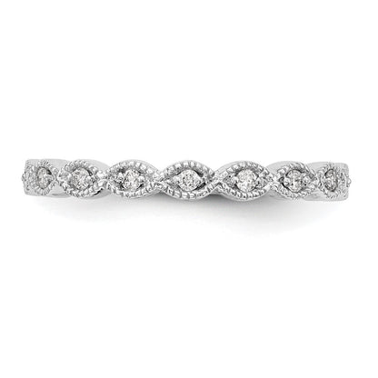 14K Weißgold Ring mit 0,10 ct. im Labor gezüchteten Diamanten, VS/SI+ G+