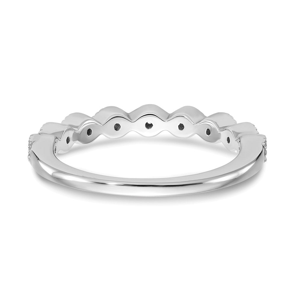 14K Weißgold Ring mit 0,10 ct. im Labor gezüchteten Diamanten, VS/SI+ G+