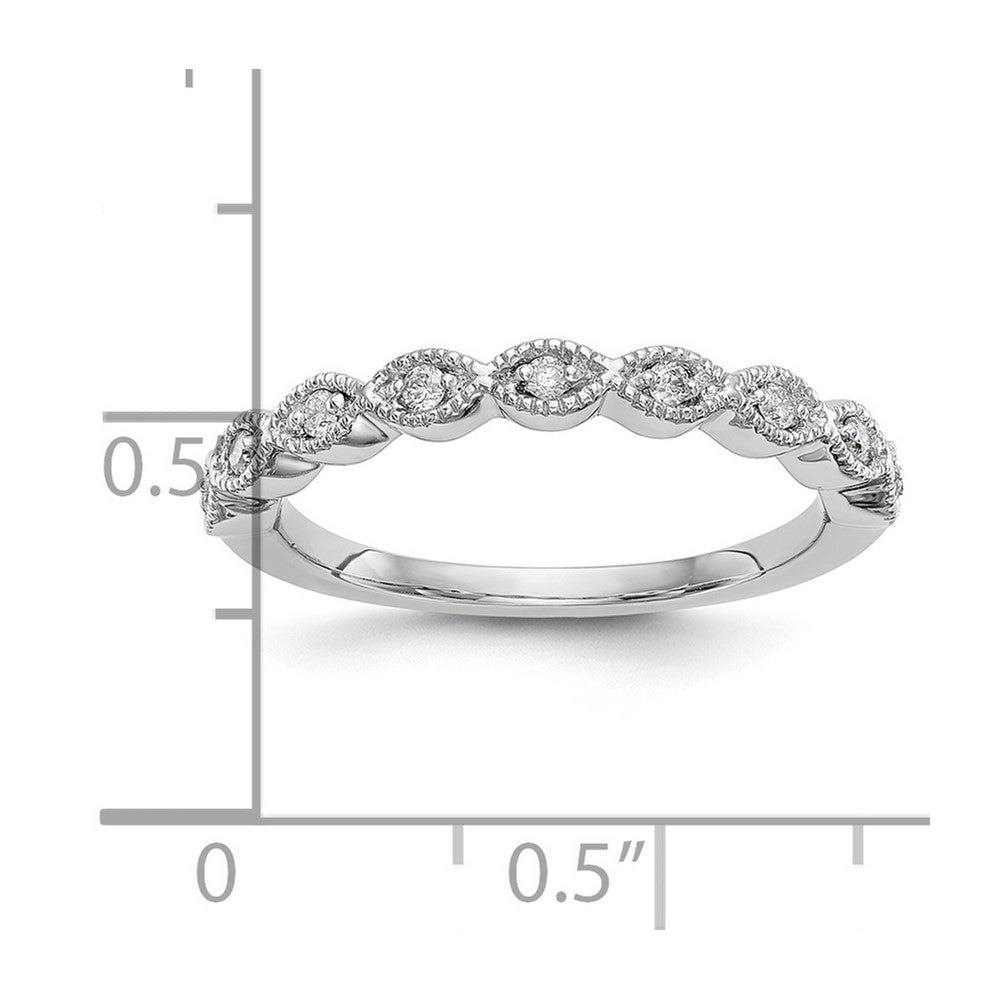 14K Weißgold Ring mit 0,10 ct. im Labor gezüchteten Diamanten, VS/SI+ G+
