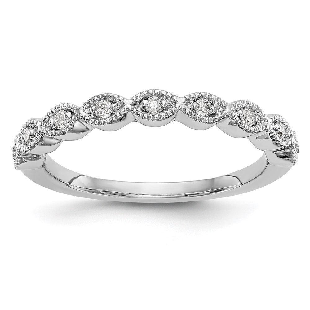 14K Weißgold Ring mit 0,10 ct. im Labor gezüchteten Diamanten, VS/SI+ G+