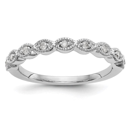 14K Weißgold Ring mit 0,10 ct. im Labor gezüchteten Diamanten, VS/SI+ G+