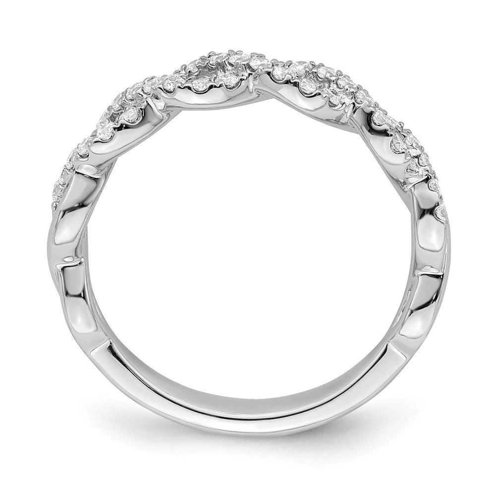 14K Weißgold True Origin 1/3 Karat Im Labor Gezüchtet Diamant Vs D E F Intertwined Ring