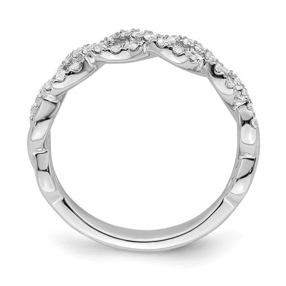 14K Weißgold True Origin 1/3 Karat Im Labor Gezüchtet Diamant Vs D E F Intertwined Ring