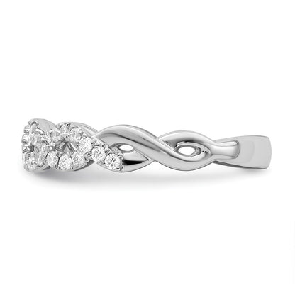 14K Weißgold True Origin 1/3 Karat Im Labor Gezüchtet Diamant Vs D E F Intertwined Ring