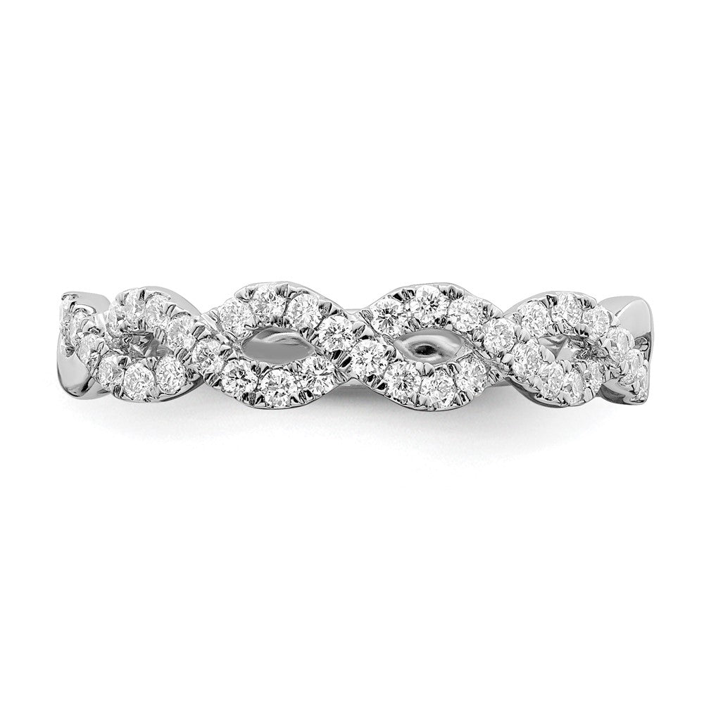 14K Weißgold True Origin 1/3 Karat Im Labor Gezüchtet Diamant Vs D E F Intertwined Ring