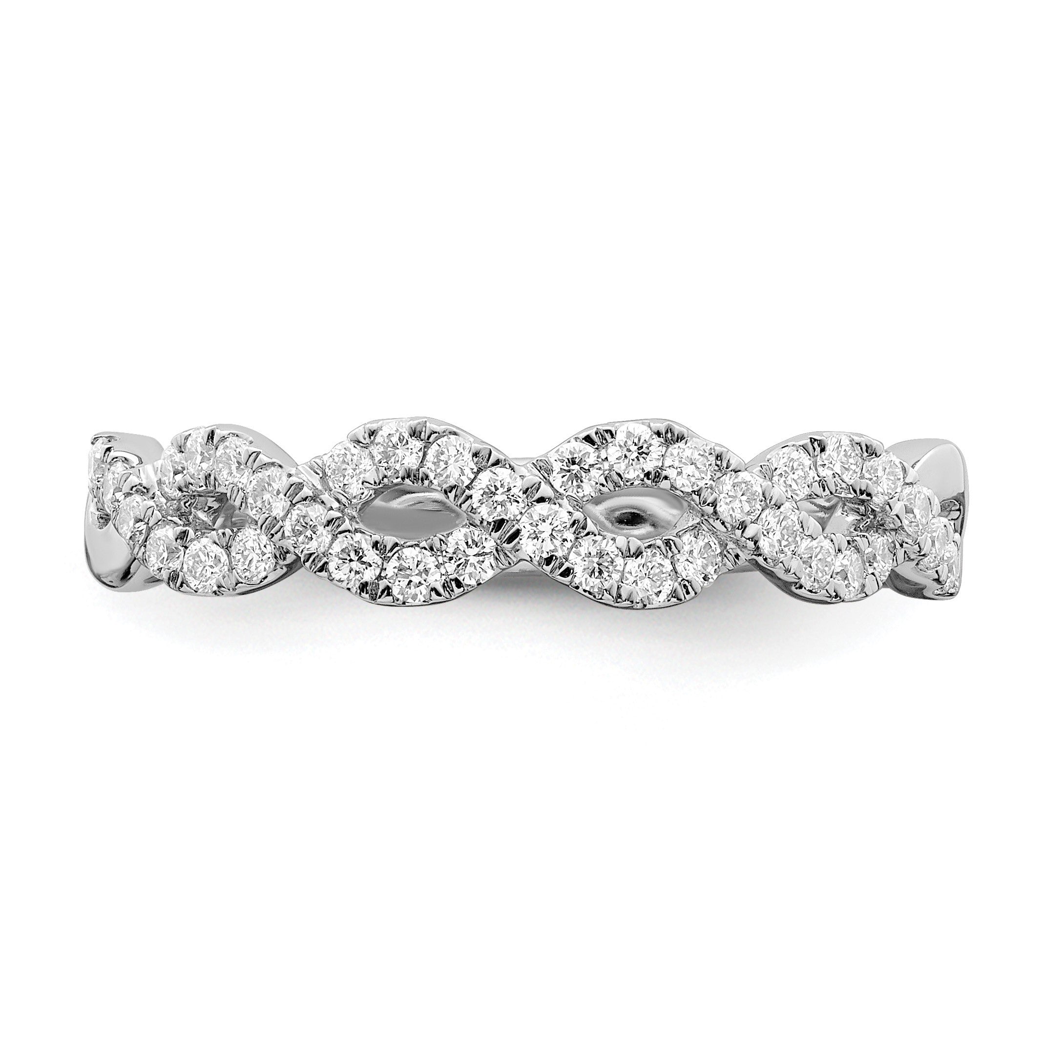 14K Weißgold Ehering mit natürlichen Diamanten, 0,36 ct Gesamtgewicht
