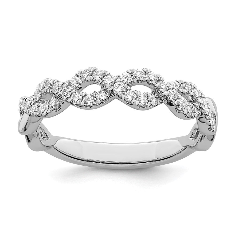 14K Weißgold True Origin 1/3 Karat Im Labor Gezüchtet Diamant Vs D E F Intertwined Ring