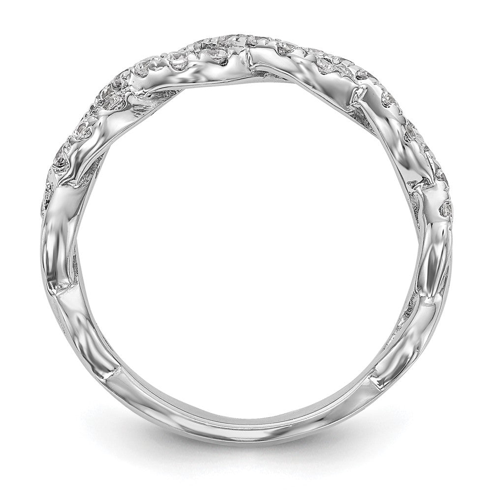 True Origin 14K Weißgold 1/2 Karat Im Labor Gezüchtet Diamant Vs+ F+ Intertwined Komplett Ehering Ring