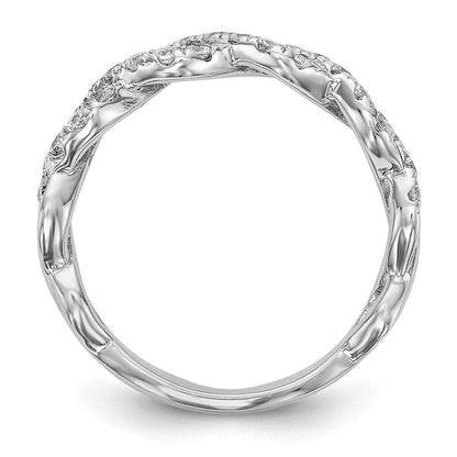 True Origin 14K Weißgold 1/2 Karat Im Labor Gezüchtet Diamant Vs+ F+ Intertwined Komplett Ehering Ring