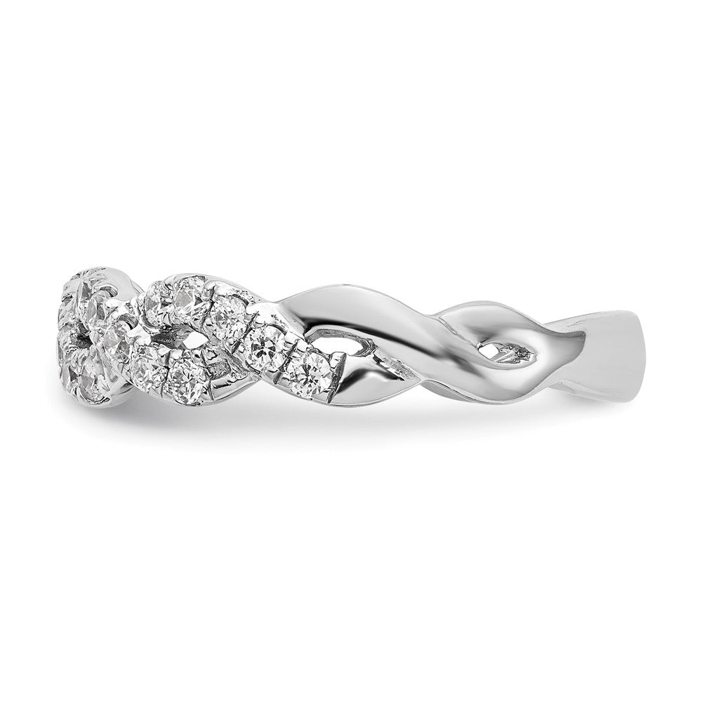 True Origin 14K Weißgold 1/2 Karat Im Labor Gezüchtet Diamant Vs+ F+ Intertwined Komplett Ehering Ring