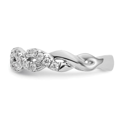 True Origin 14K Weißgold 1/2 Karat Im Labor Gezüchtet Diamant Vs+ F+ Intertwined Komplett Ehering Ring