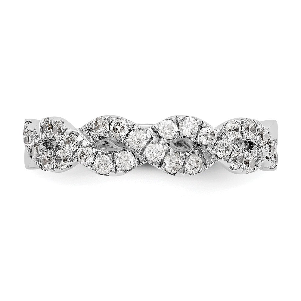 True Origin 14K Weißgold 1/2 Karat Im Labor Gezüchtet Diamant Vs+ F+ Intertwined Komplett Ehering Ring