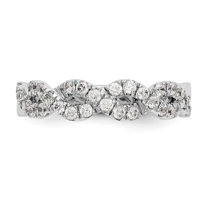 True Origin 14K Weißgold 1/2 Karat Im Labor Gezüchtet Diamant Vs+ F+ Intertwined Komplett Ehering Ring
