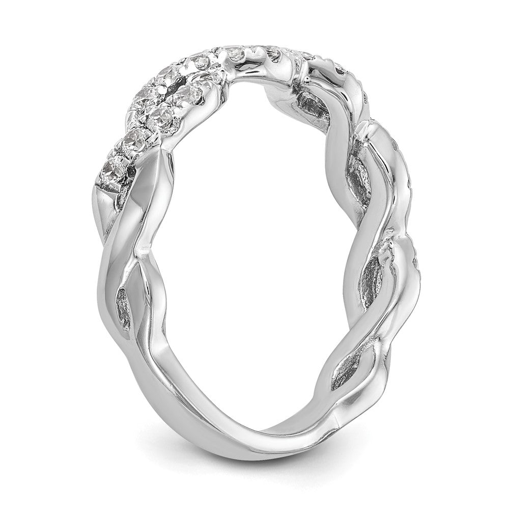 True Origin 14K Weißgold 1/2 Karat Im Labor Gezüchtet Diamant Vs+ F+ Intertwined Komplett Ehering Ring