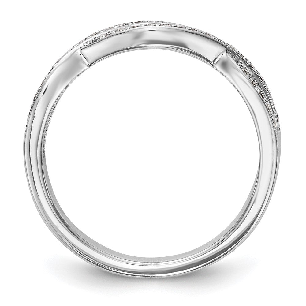 14K Weißgold Ring mit gedrehtem Design, 0,25 ct. Labor gezüchteter Diamanten, VS/SI+, G+