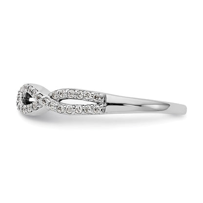 14K Weißgold Ring mit gedrehtem Design, 0,25 ct. Labor gezüchteter Diamanten, VS/SI+, G+