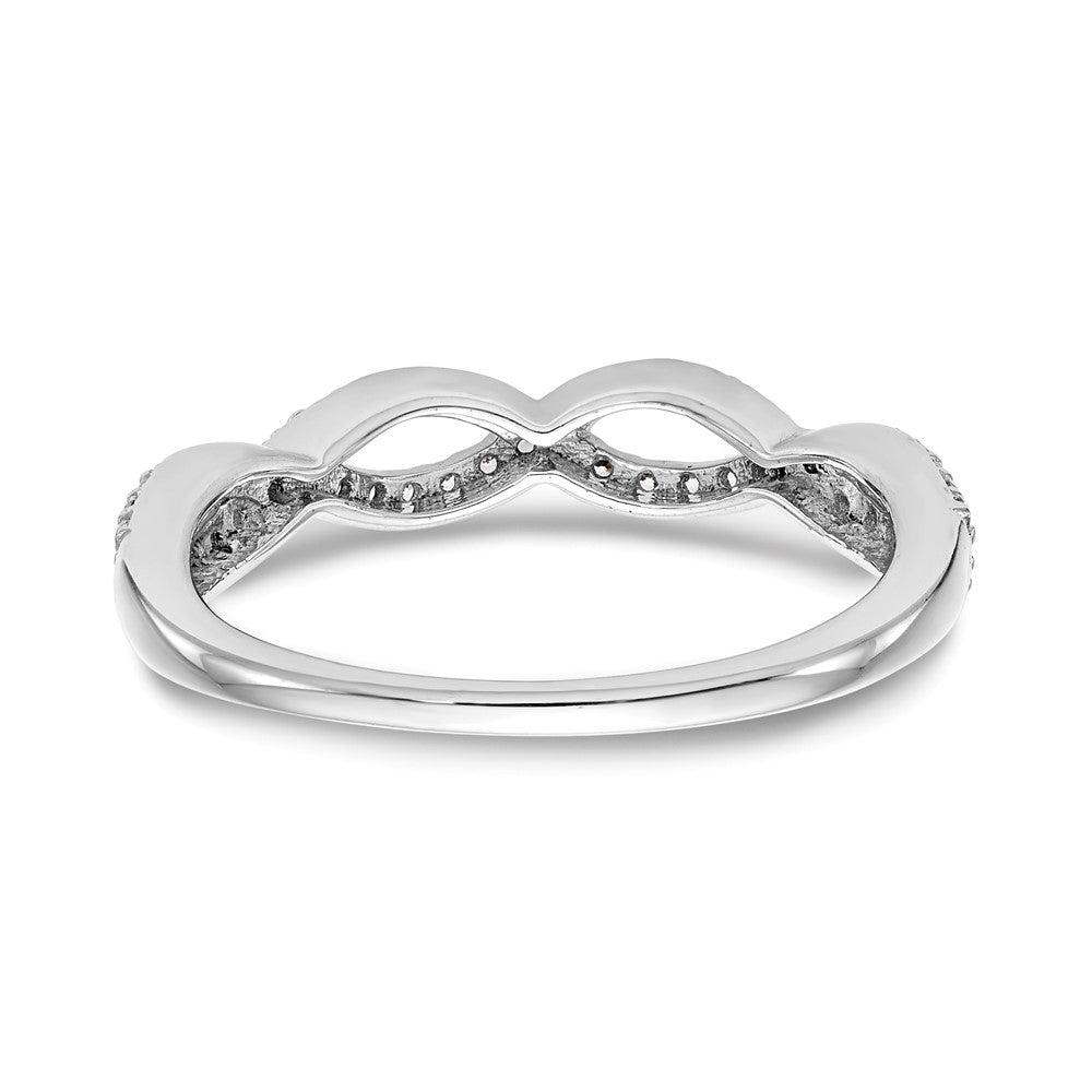 14K Weißgold Ring mit gedrehtem Design, 0,25 ct. Labor gezüchteter Diamanten, VS/SI+, G+