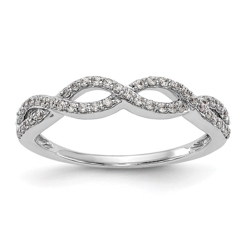 14K Weißgold Ring mit natürlichen Diamanten, 0,25 ct Gesamtgewicht