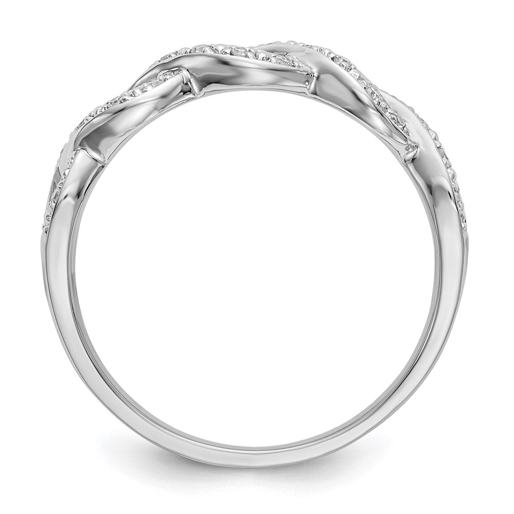 14K Weißgold Ehering mit natürlichen Diamanten