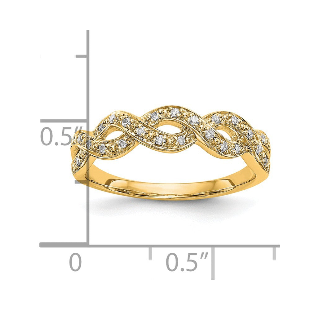 14K Gelbgold Ehering mit natürlichen Diamanten