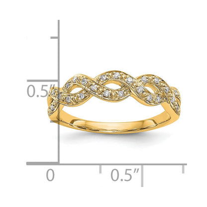 14K Gelbgold Ehering mit natürlichen Diamanten