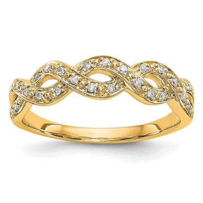 14K Gelbgold Ehering mit natürlichen Diamanten