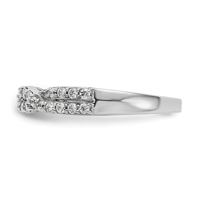 14K Weißgold Ring mit echten Diamanten