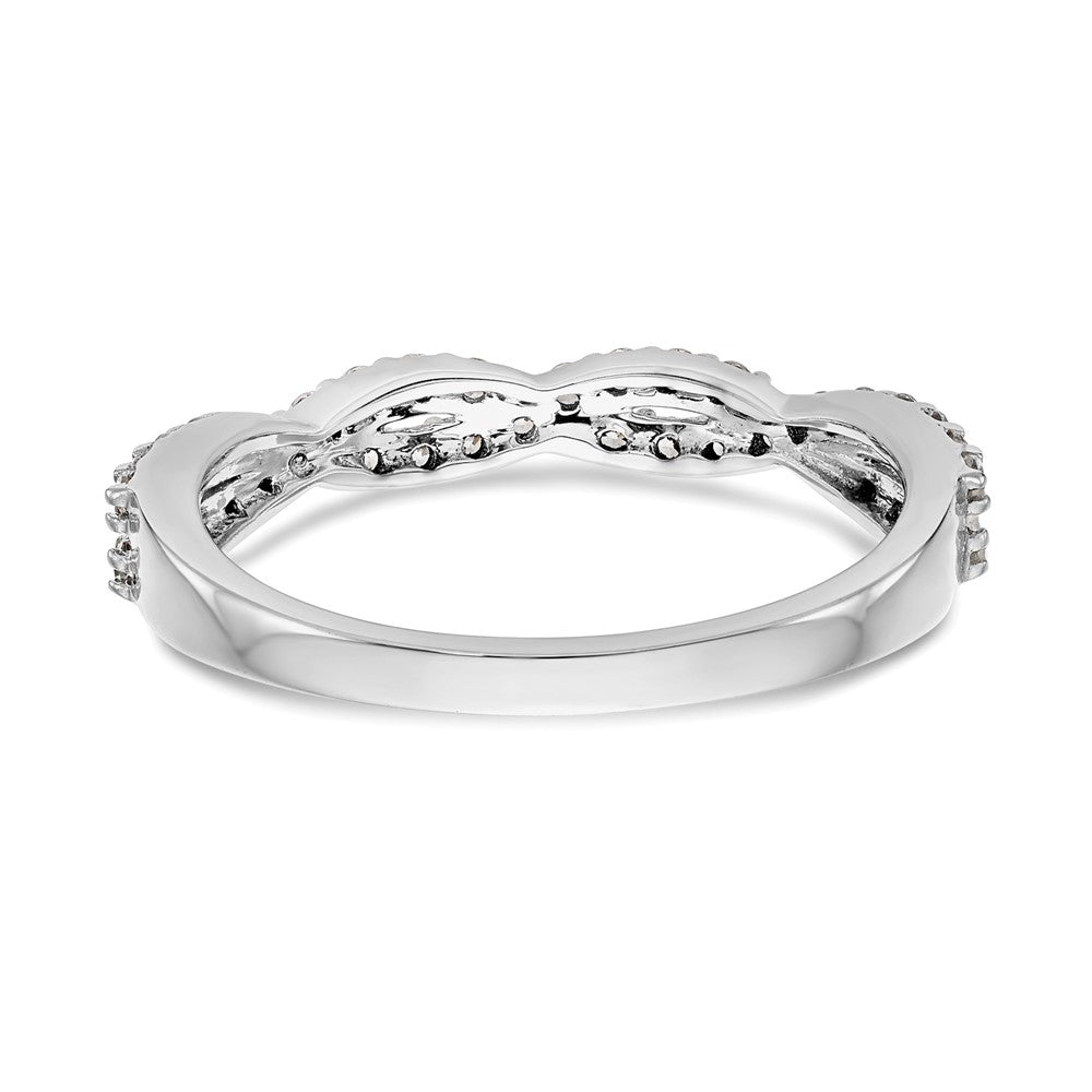14K Weißgold Ring mit echten Diamanten
