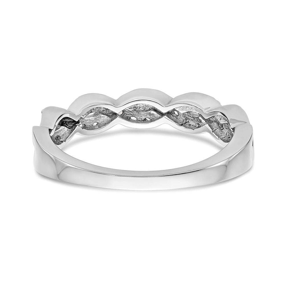 14K Weißgold Ring mit echten Diamanten