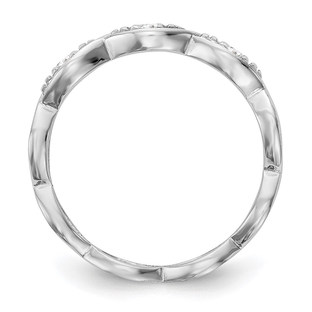 14K Weißgold Herren-Ehering mit natürlichen Diamanten 0,105 ct