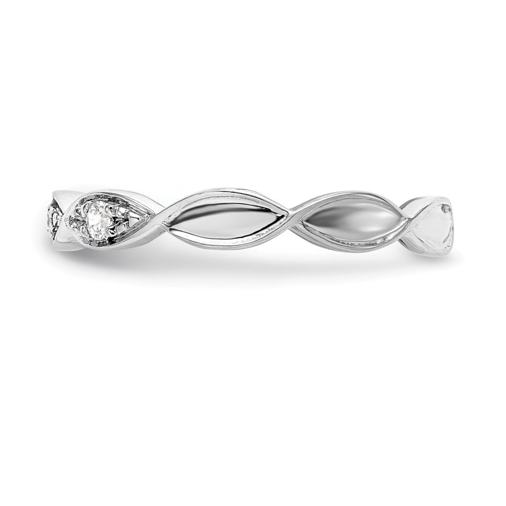 14K Weißgold Ehering mit natürlichen Diamanten