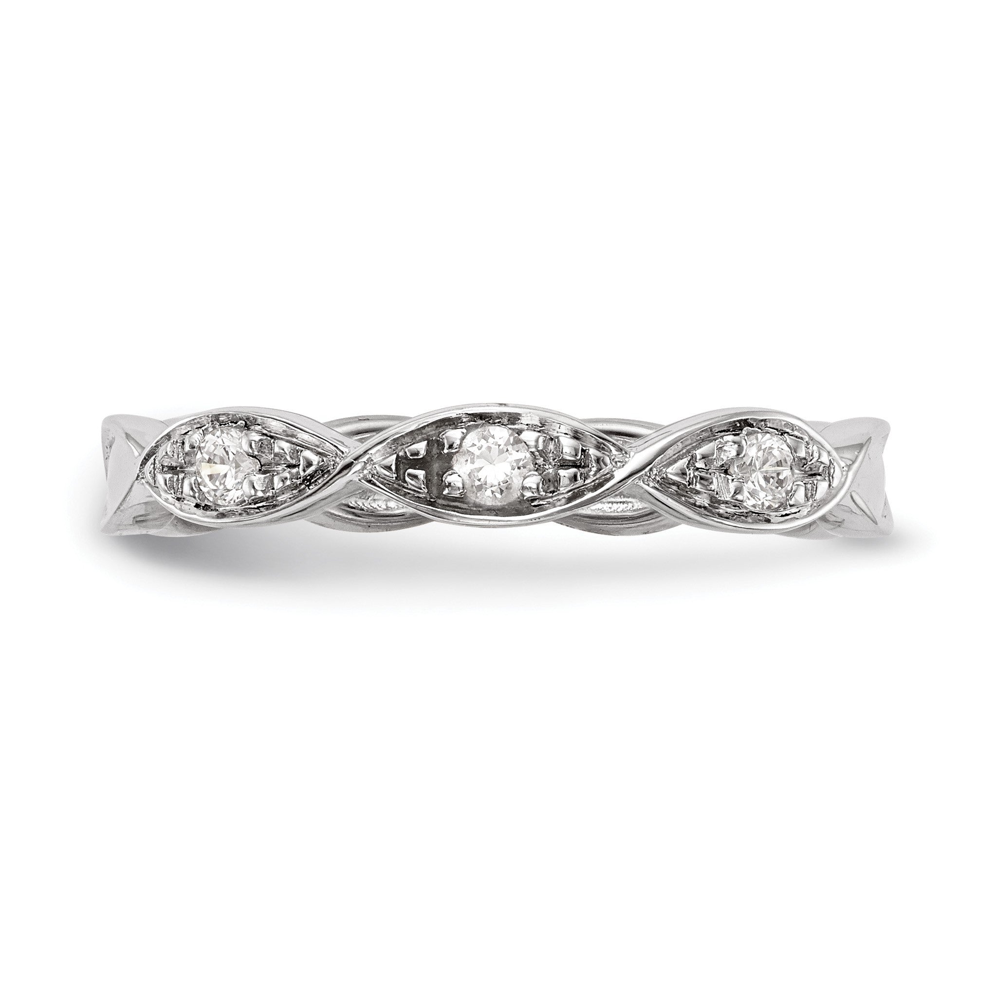 14K Weißgold Ehering mit natürlichen Diamanten