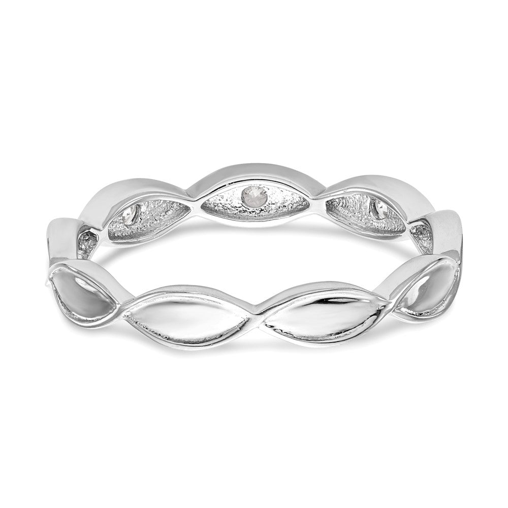 14K Weißgold Ehering mit natürlichen Diamanten