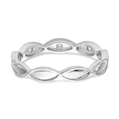 14K Weißgold Herren-Ehering mit natürlichen Diamanten 0,105 ct