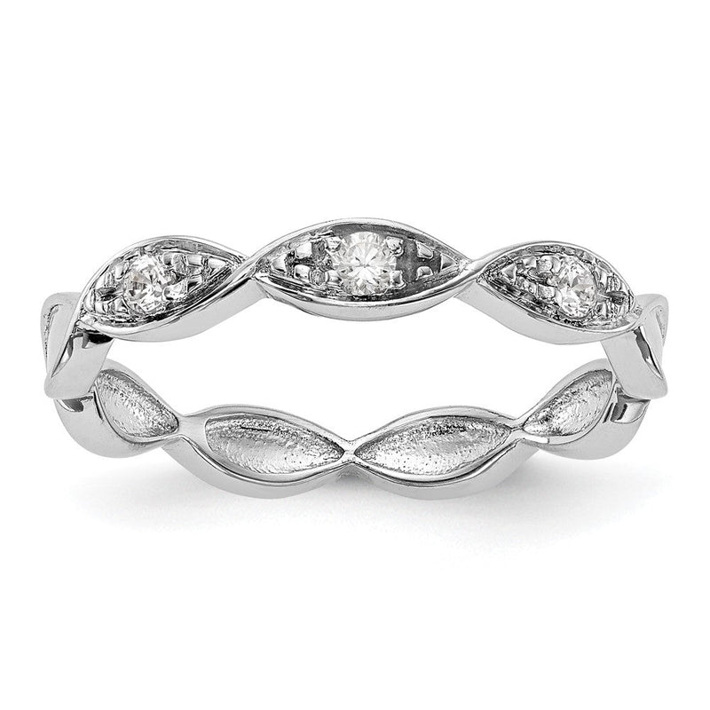 14K Weißgold Ehering mit natürlichen Diamanten