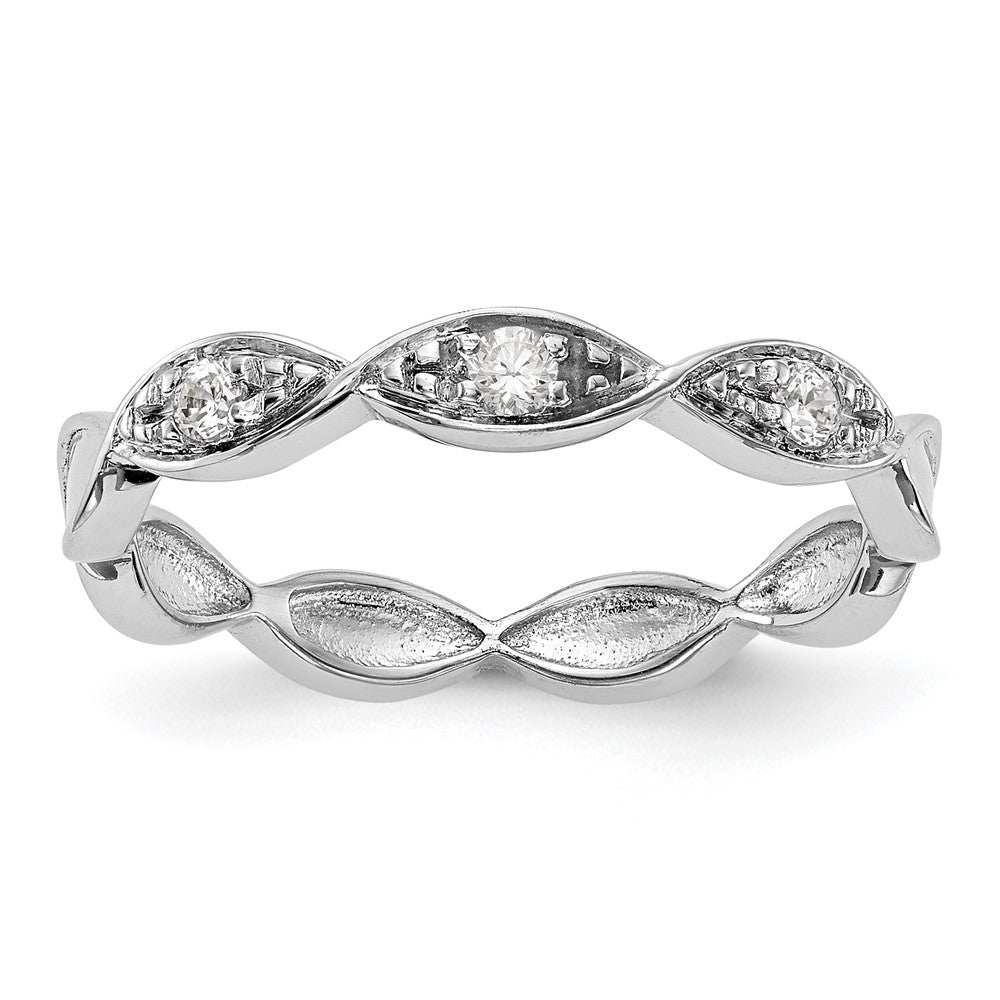 14K Weißgold Herren-Ehering mit natürlichen Diamanten 0,105 ct