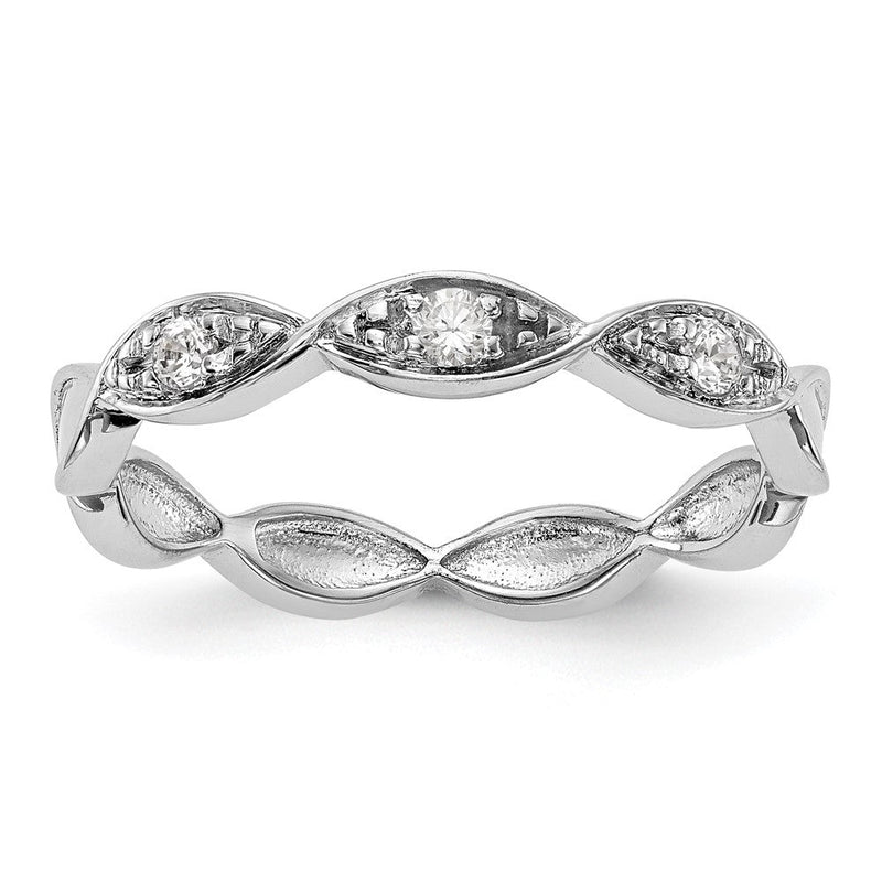 14K Weißgold Herren-Ehering mit natürlichen Diamanten 0,105 ct