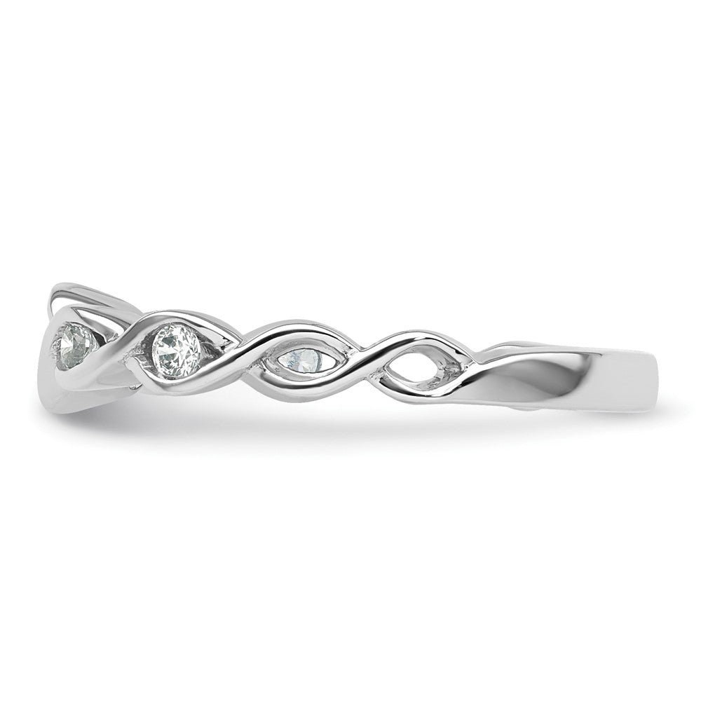 14K Weißgold Ehering mit natürlichen Diamanten