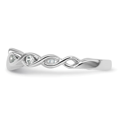 14K Weißgold Ehering mit natürlichen Diamanten