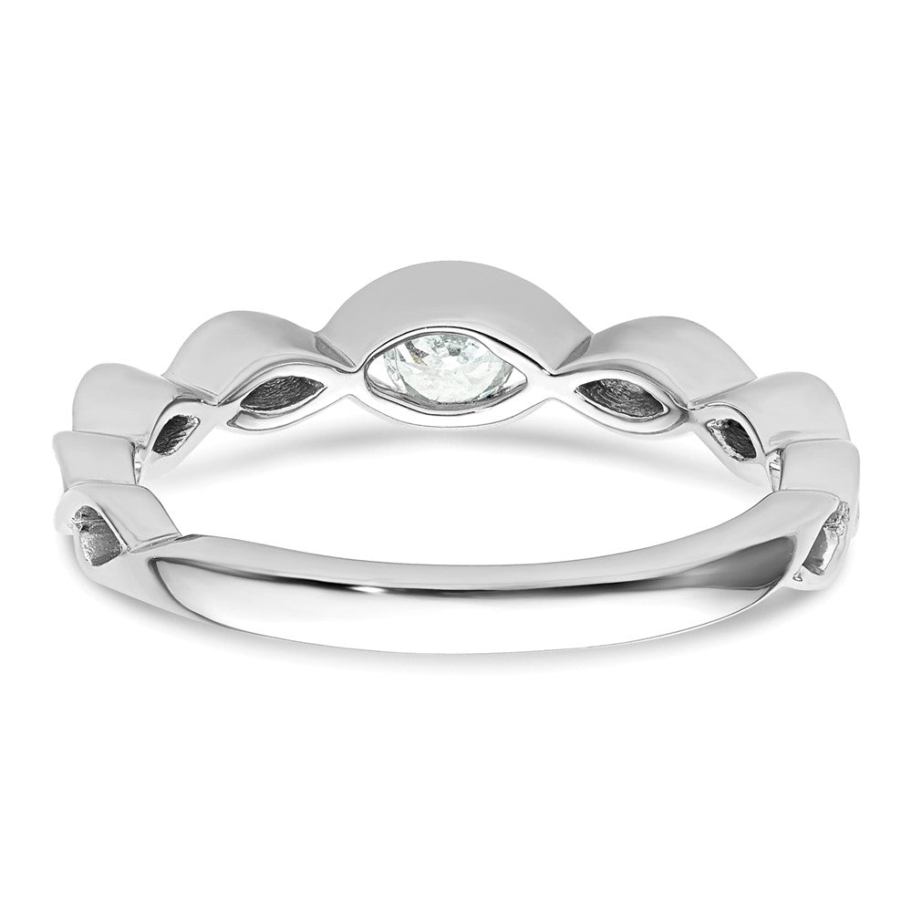 14K Weißgold Ehering mit natürlichen Diamanten