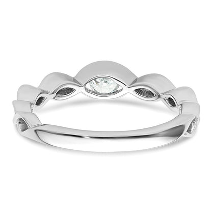 14K Weißgold Ehering mit natürlichen Diamanten