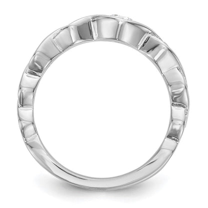 14K Weißgold Ehering mit natürlichen Diamanten, 0,575 ct Gesamtgewicht