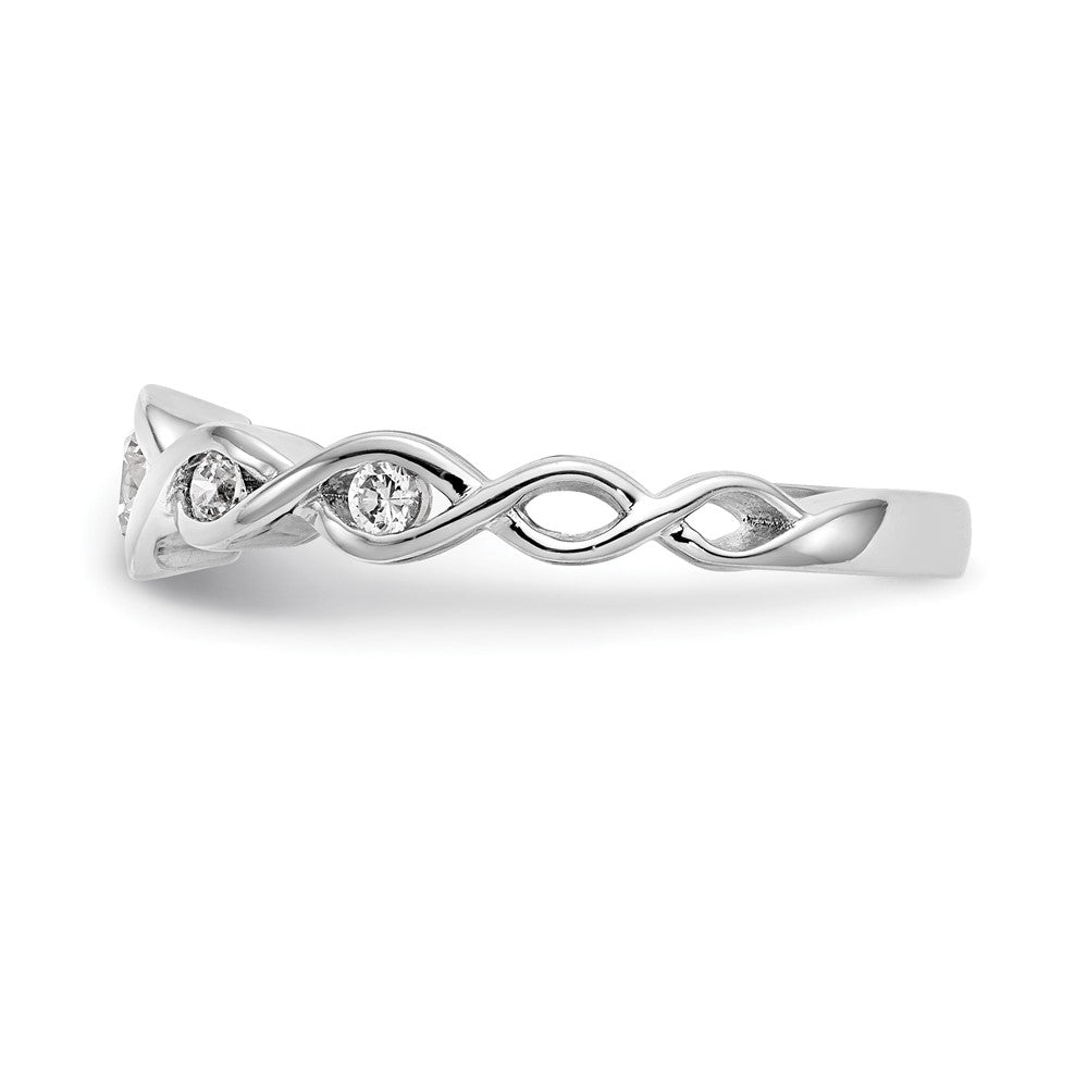 14K Weißgold Ehering mit natürlichem Diamant