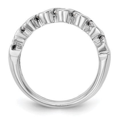 14K Weißgold Ehering mit natürlichen Diamanten, 1,19 ct. Gesamtgewicht