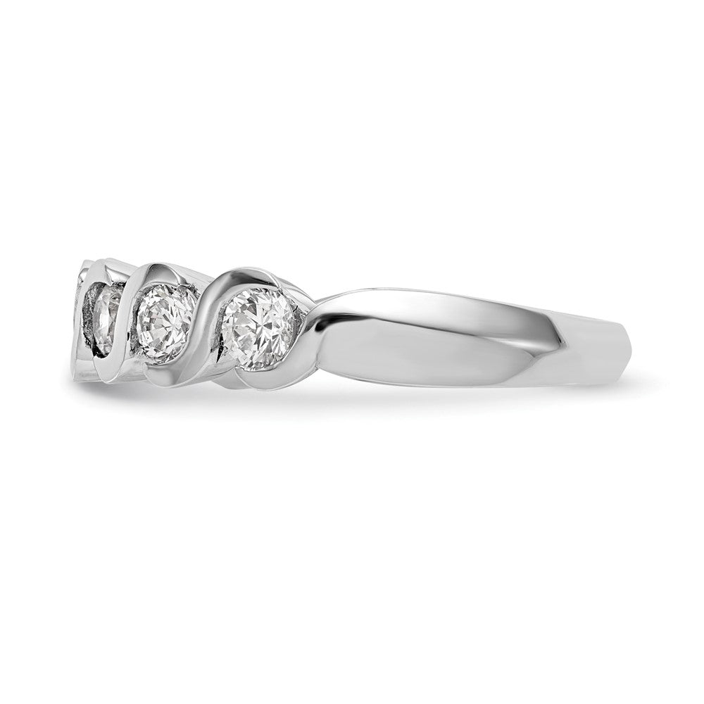 14K Weißgold Ehering mit natürlichen Diamanten, 0,245 ct Gesamtgewicht
